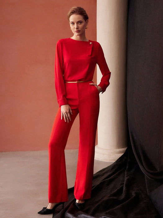 SHEIN MOTF PREMIUM Blusa con botones de perla - Quierox - Tienda Online