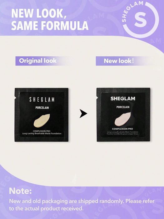Shein Muestra de base de maquillaje mate transpirable de larga duración SHEGLAM - Quierox - Tienda Online