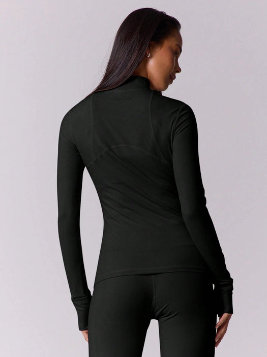 SHEIN Musera Sport Chaqueta deportiva de manga larga con cremallera - Quierox - Tienda Online