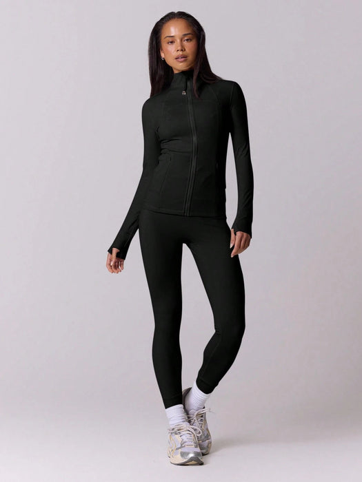 SHEIN Musera Sport Chaqueta deportiva de manga larga con cremallera - Quierox - Tienda Online