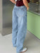 SHEIN MYOURSA Jeans de pierna recta y tiro bajo para mujer - Quierox - Tienda Online