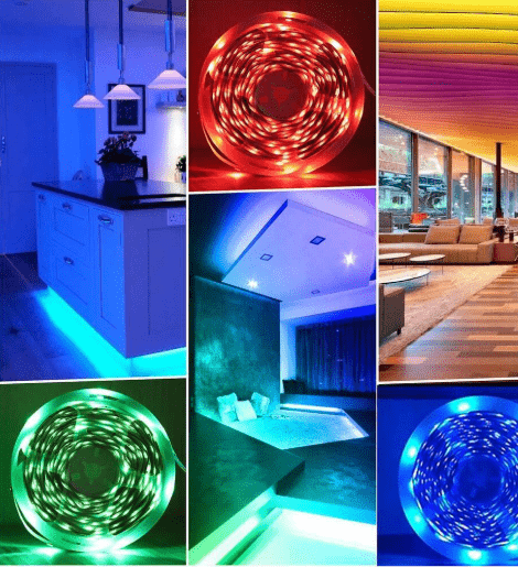 Shein NBBUFF Tira de luces LED de 3 pies a 66 pies con control remoto - Quierox - Tienda Online