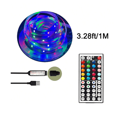 Shein NBBUFF Tira de luces LED de 3 pies a 66 pies con control remoto - Quierox - Tienda Online