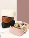 Shein Neceser impermeable de piel sintética para maquillaje de doble capa de gran capacidad - Quierox - Tienda Online