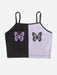 SHEIN Niñas Top de tirantes de dos tonos con estampado de mariposa con pantalones - Quierox - Tienda Online