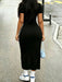 SHEIN NostaNoir Vestido De Mujer Bodycon De Diseño Dividido Con Cordón Y Color Sólido - Quierox - Tienda Online