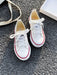 Shein OPOEE Zapatillas de lona blancas deportivas de media caña para niños - Quierox - Tienda Online