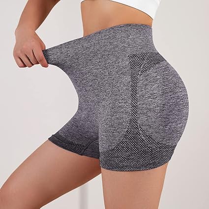 SHEIN Pantalón corto de yoga deportivo sin costuras para mujer de cintura alta - Quierox - Tienda Online