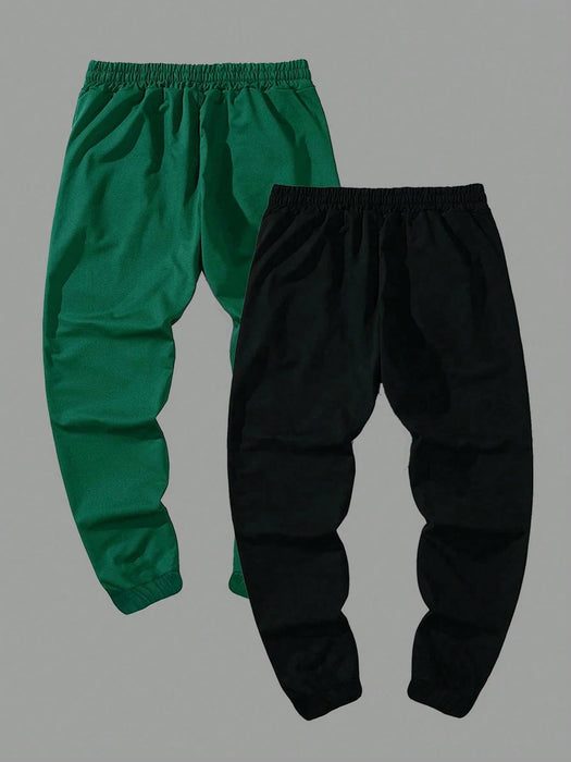 SHEIN Pantalon Deportivo Con Bolsillos Inclinados, Gráficos Y Letras - Quierox - Tienda Online