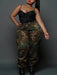 Shein Pantalones cargo casuales con bolsillos de camuflaje para mujer de talla grande - Quierox - Tienda Online