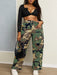 Shein Pantalones cargo casuales con bolsillos de camuflaje para mujer de talla grande - Quierox - Tienda Online