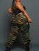 Shein Pantalones cargo casuales con bolsillos de camuflaje para mujer de talla grande - Quierox - Tienda Online