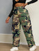 Shein Pantalones cargo casuales con bolsillos de camuflaje para mujer de talla grande - Quierox - Tienda Online