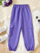 SHEIN Pantalones cargo casuales y sencillos para chicas preadolescentes - Quierox - Tienda Online