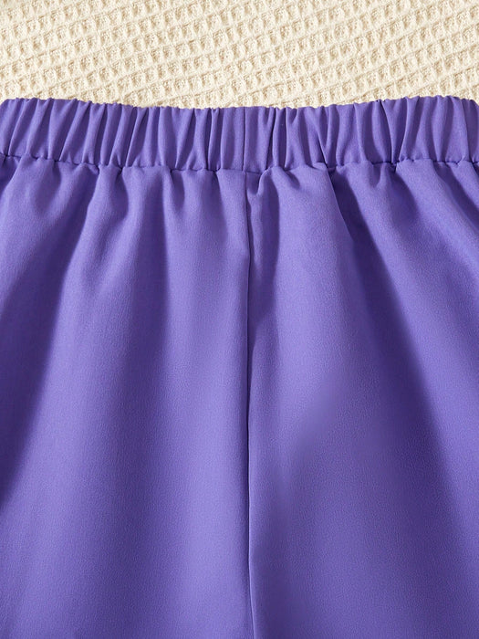 SHEIN Pantalones cargo casuales y sencillos para chicas preadolescentes - Quierox - Tienda Online