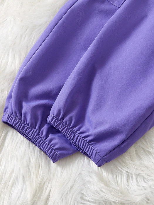 SHEIN Pantalones cargo casuales y sencillos para chicas preadolescentes - Quierox - Tienda Online