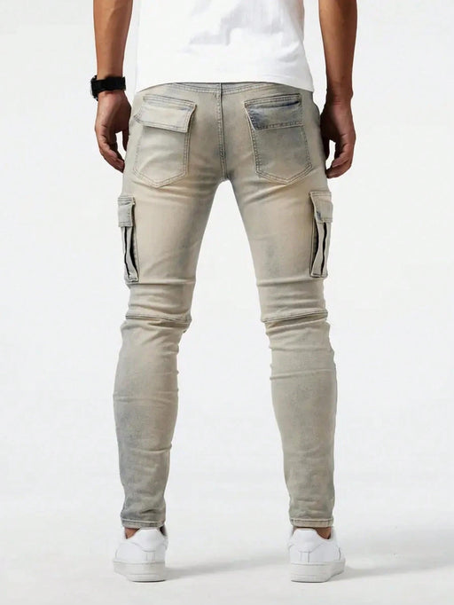 SHEIN Pantalones cargo NIUYUNHENGTONG para hombre, estilo desgastado - Quierox - Tienda Online