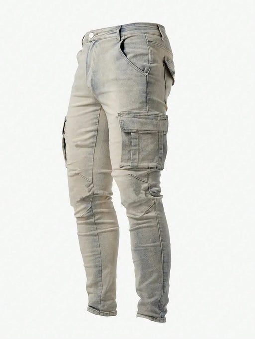 SHEIN Pantalones cargo NIUYUNHENGTONG para hombre, estilo desgastado - Quierox - Tienda Online