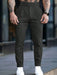 SHEIN Pantalones casuales con botones y bolsillos de color liso para hombre - Quierox - Tienda Online