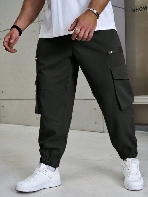 SHEIN Pantalones casuales de talla grande para hombre Manfinity Homme - Quierox - Tienda Online