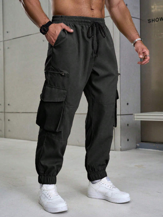 SHEIN Pantalones casuales de talla grande para hombre Manfinity Homme - Quierox - Tienda Online