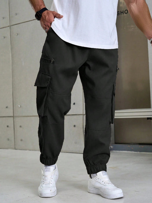 SHEIN Pantalones casuales de talla grande para hombre Manfinity Homme - Quierox - Tienda Online