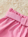 Shein Pantalones cortos casuales para chicas jóvenes con cinturón para uso diario - Quierox - Tienda Online