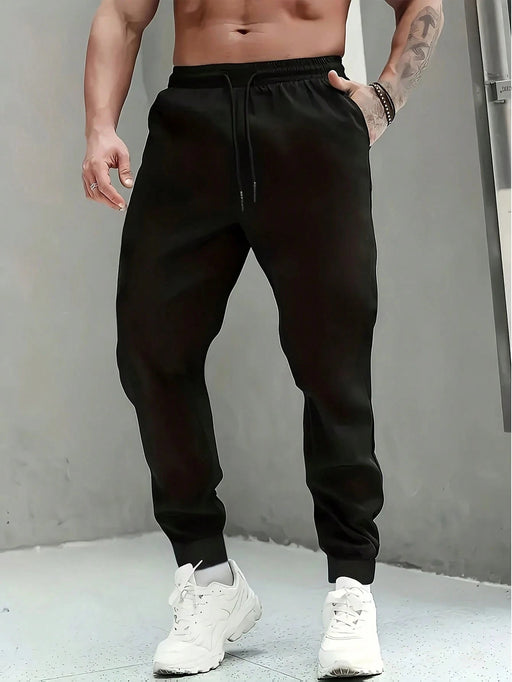 SHEIN Pantalones de punto de unicolor minimalistas para hombres - Quierox - Tienda Online
