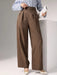 SHEIN Pantalones elegantes de pierna ancha con cintura alta y pliegues de Heiryn - Quierox - Tienda Online