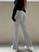 SHEIN Pantalones largos cómodos de corte ajustado y acampanados - Quierox - Tienda Online