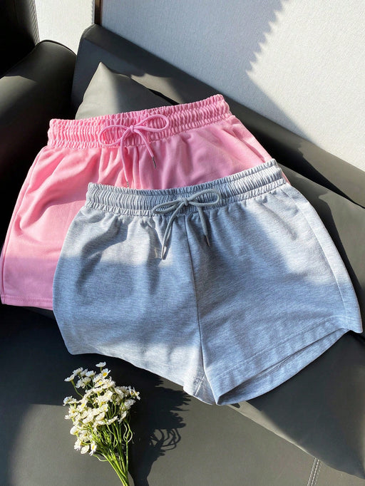SHEIN Pantalones vaqueros casuales elásticos para mujer con cordón ajustable - Quierox - Tienda Online