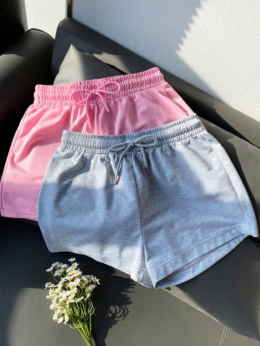 SHEIN Pantalones vaqueros casuales elásticos para mujer con cordón ajustable - Quierox - Tienda Online