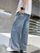 Shein Pantalones vaqueros de estilo vintage urbano para preadolescentes, con rotos - Quierox - Tienda Online