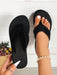 SHEIN Pantuflas antideslizantes para mujer con diseño de tira entre los dedos, chanclas negras - Quierox - Tienda Online