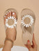 SHEIN Pantuflas De Cuerda De Tacón Alto Y Cuña De Suela Gruesa para Mujer - Quierox - Tienda Online