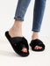 SHEIN Pantuflas de interior para mujer con tiras cruzadas, suaves y cómodas. - Quierox - Tienda Online