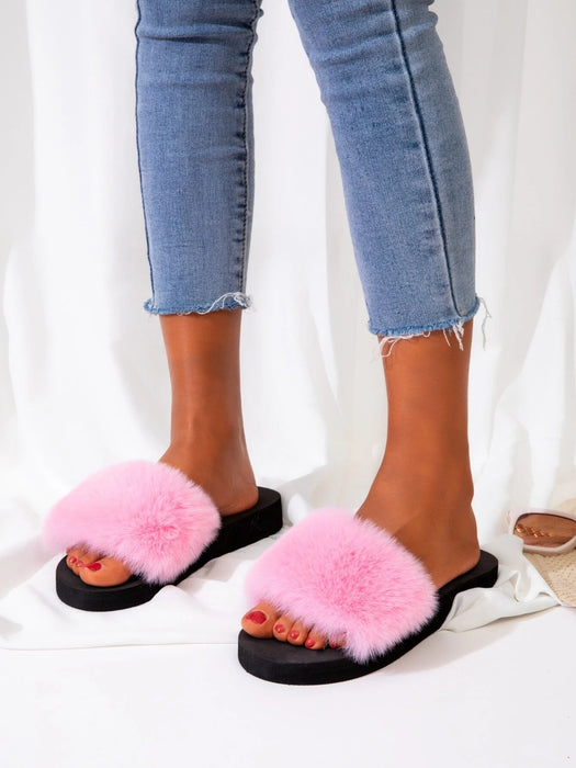 Shein Pantuflas plásticas de moda para mujer, diseño simple y esponjoso - Quierox - Tienda Online