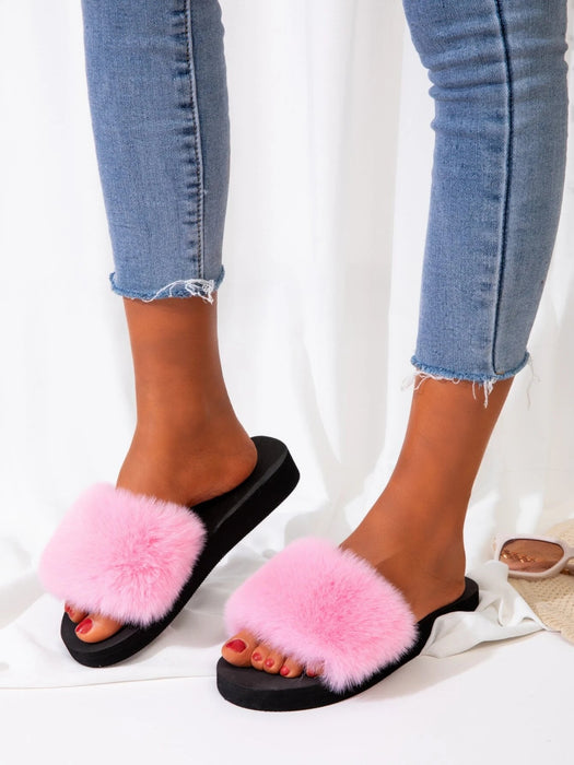 Shein Pantuflas plásticas de moda para mujer, diseño simple y esponjoso - Quierox - Tienda Online