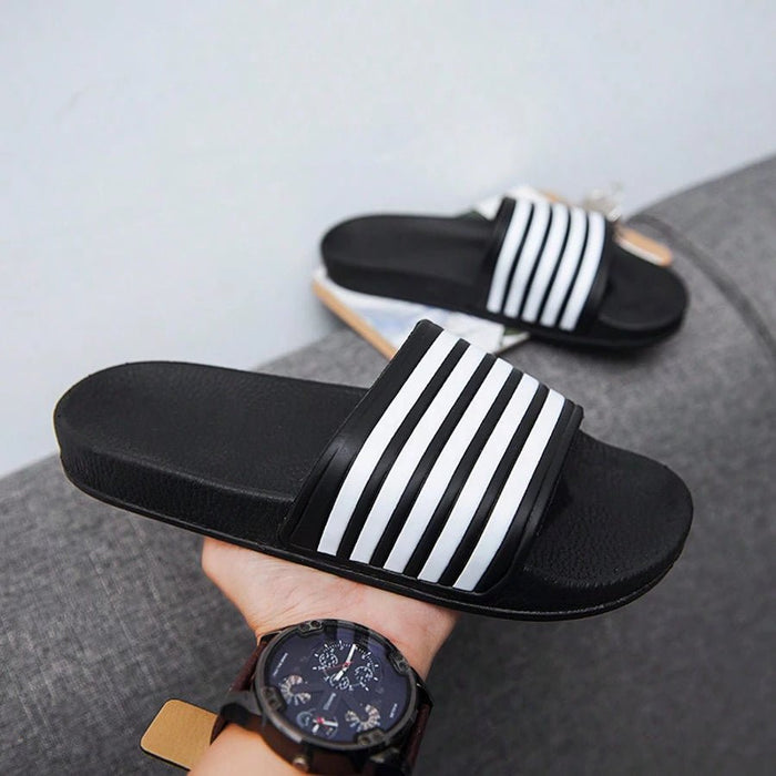 SHEIN Pantuflas unisex a rayas, sandalias antideslizantes - Quierox - Tienda Online