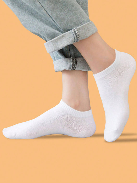SHEIN Paquete de 20 pares de calcetines cortos de color liso para mujer - Quierox - Tienda Online