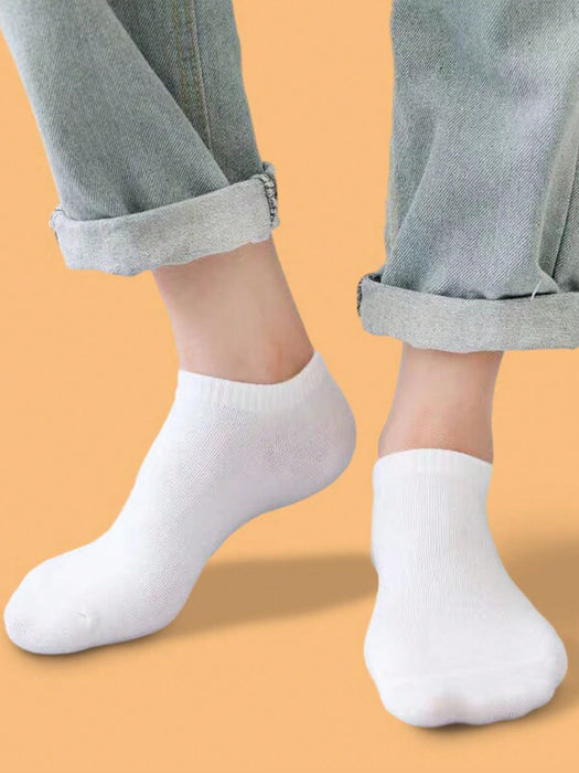 SHEIN Paquete de 20 pares de calcetines cortos de color liso para mujer - Quierox - Tienda Online