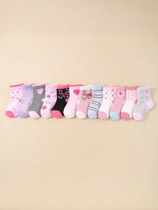 Shein Paquete de 20 pares de calcetines para bebé niña - Quierox - Tienda Online