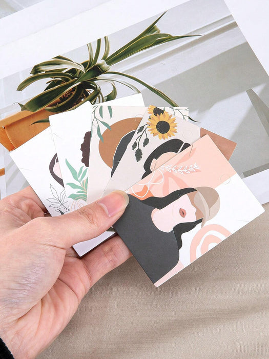 Shein Paquete de 20 tarjetas de presentación con patrones aleatorios, 6 x 8 cm, adecuadas para exhibir joyas de mujer - Quierox - Tienda Online