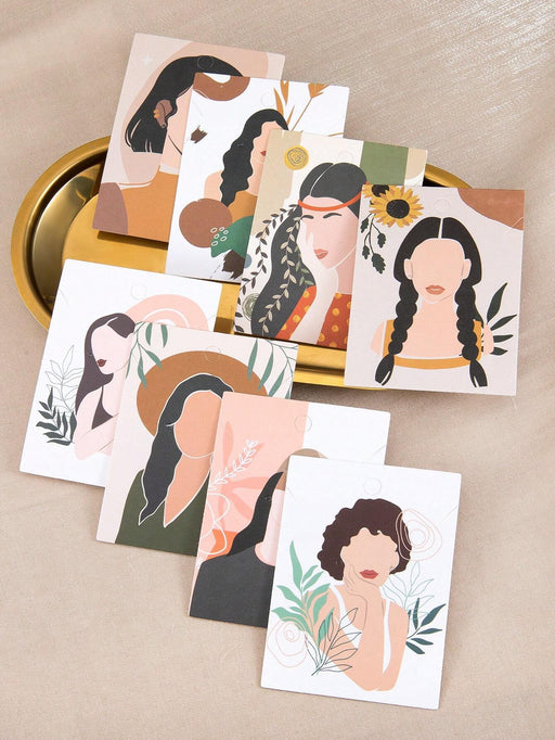 Shein Paquete de 20 tarjetas de presentación con patrones aleatorios, 6 x 8 cm, adecuadas para exhibir joyas de mujer - Quierox - Tienda Online