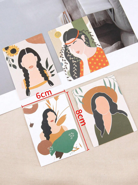 Shein Paquete de 20 tarjetas de presentación con patrones aleatorios, 6 x 8 cm, adecuadas para exhibir joyas de mujer - Quierox - Tienda Online