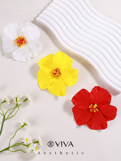 SHEIN Paquete de 3 pinzas para el pelo con diseño de flor de hibisco - Quierox - Tienda Online