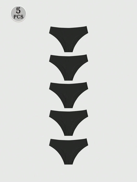 Shein Paquete de 5 bragas sexys sin costuras para mujer de talle bajo, fina y transpirable - Quierox - Tienda Online