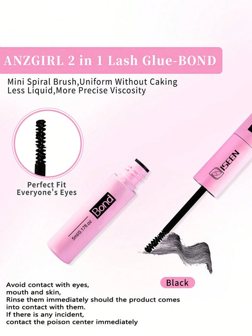 Shein Pegamento para pestañas Lash Bond and Seal de 10 ml, pinzas y cepillo para pestañas postizas - Quierox - Tienda Online