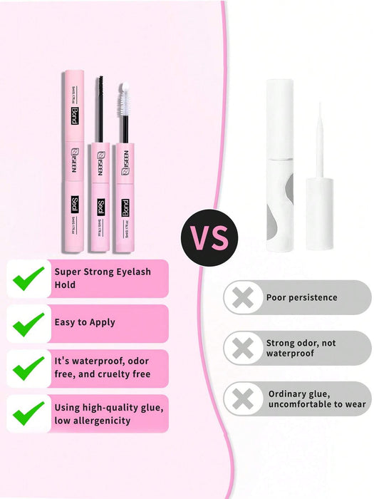 Shein Pegamento para pestañas Lash Bond and Seal de 10 ml, pinzas y cepillo para pestañas postizas - Quierox - Tienda Online