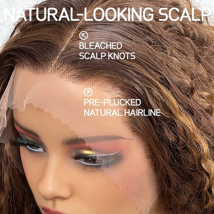 SHEIN Peluca frontal de encaje HD de 13x6 con rizos profundos, 150 % de densidad 30inch - Quierox - Tienda Online